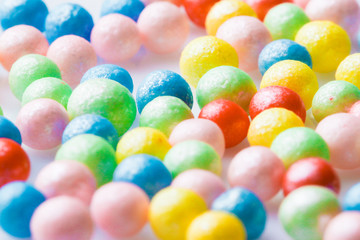 colorful sugar sprinkles Macro background decoration for cake and bakery