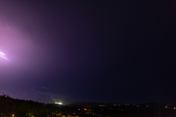 稲妻　豪雨　台風