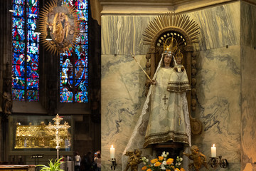 Mother Mary in Cathedral in Aachen, Germany