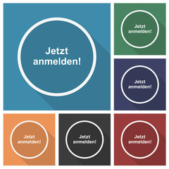 Button - Set - Schatten - Jetzt anmelden