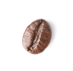 Roasted coffee bean on white background
