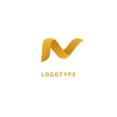 Monogram design elements, graceful template. Calligraphic elegant logo design. N logo line art monogram. Letter N on a dark background. Letter N vector logo. Business sign, identity, label, badge.