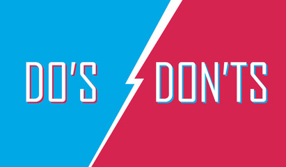 Do's and Don'ts Concept