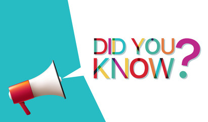 Megaphone with "Did You Know?"Speech Bubble