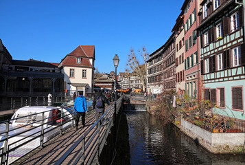 the lock - Picturesque old town Strasbourg - Alsace - France