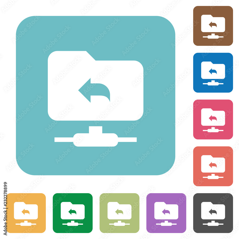 Poster ftp parent directory rounded square flat icons