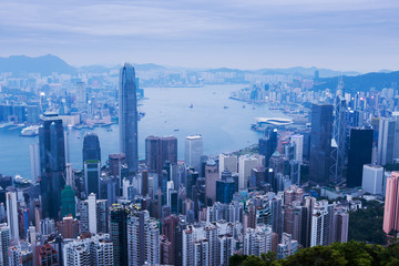 Fototapeta na wymiar Cityscape in Hong Kong,China