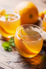 Cold tea with orange