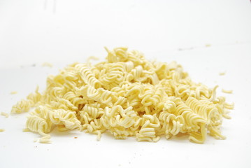 instant noodles for soup on white background