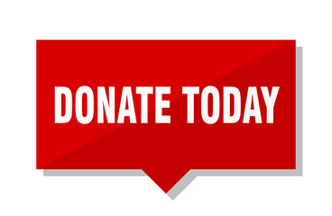 donate today red tag
