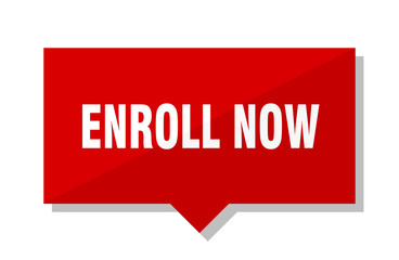enroll now red tag