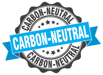 carbon-neutral stamp. sign. seal
