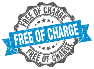 free of charge stamp. sign. seal
