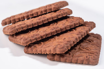 chocolate bars isolated on white background