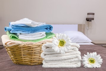 Laundry Basket with towels