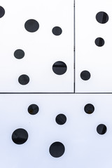 full frame image of white and black dotted surface background