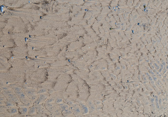 Sand dunes on mars close up