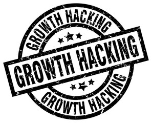 growth hacking round grunge black stamp