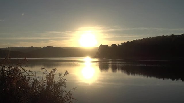 The lagoons of Ruidera at dawn