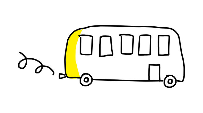 Bus Icon, volle Fahrt voraus