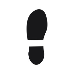 Footprint symbol black on white background