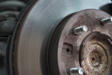 Car's disk brake detail