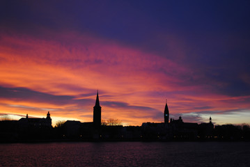 Fototapeta premium Dramatic sundown Köpenick