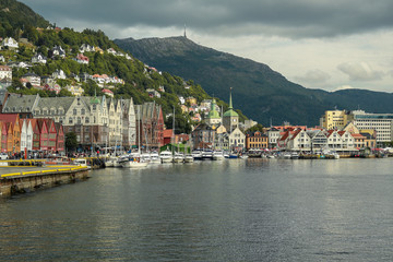 Fototapeta na wymiar fairytale town in Norway, Bergen