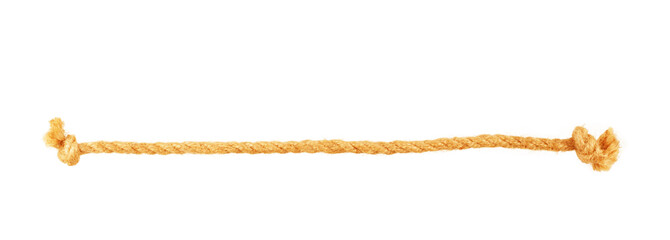 Fototapeta premium collection of various ropes string on white background. each one is shot separately