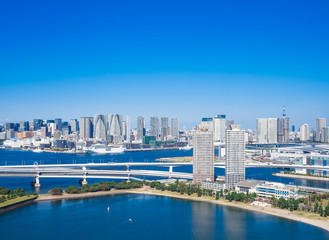 Fototapeta premium 東京 お台場海浜公園とベイエリア