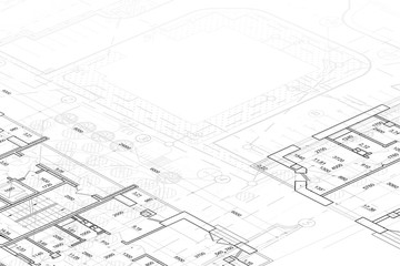 Architectural technical drawing- background