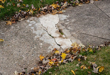 sidewalk must be repaired after your concrete patch has failed
