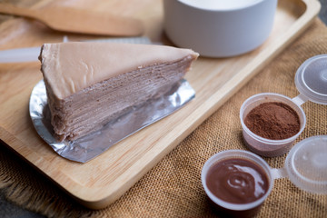 Chocolate cake layered