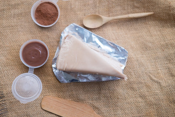 Piece of chocolate cake