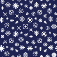 Seamless pattern with  snowflakes