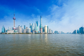 Shanghai skyline in sunny day, China