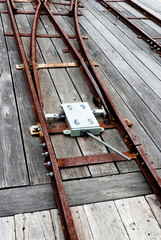 Disused tracks on wharf