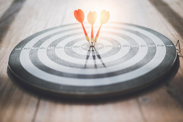 Meaningful target of business. Dart is an opportunity and Dartboard is the target and goal....