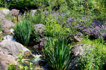 Ziergarten mit kleinem Bach