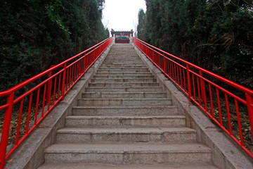 Obraz premium The long rock step, in the WuQiao acrobatics world scenic spots, cangzhou, hebei province, China.