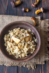 Risotto with porcini mushrooms