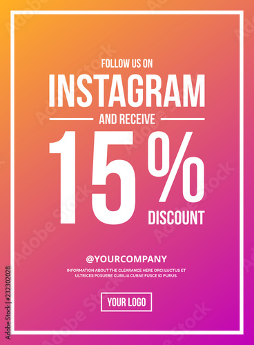 follow us on instagram sign poster - instagram follow vector