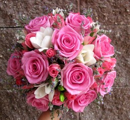 bright wedding bridal bouquet