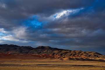 The unique beauty of the sky over The Mongolian steppes