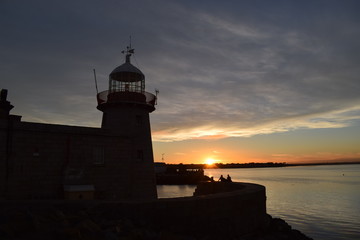 lighthouse at sunset