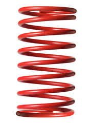 Automotive suspension springs on a white background
