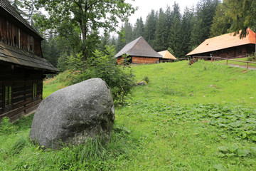 traditional slovakian village in the Open Air Museum of ancestry