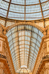 Vittorio Emanuele II Gallery Glass Roof, Milan