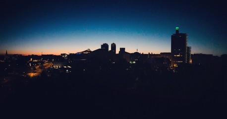 Panorama Potsdamer Platz Berlin nachts