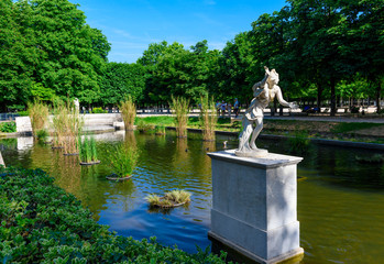 Tuileries Garden is public garden between Louvre Museum and Place de la Concorde in Paris, France